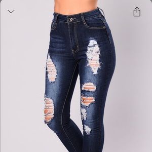Fashion Nova Adrial Distressed Jeans